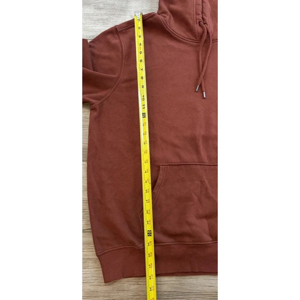 The North Face Mens Rust Orange Box Logo Never Stop Exploring Hoodie XL